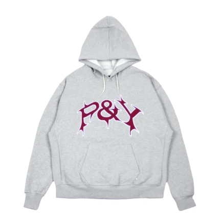 PUNKANDYO NO ZIP P&Y HOODIE GREY