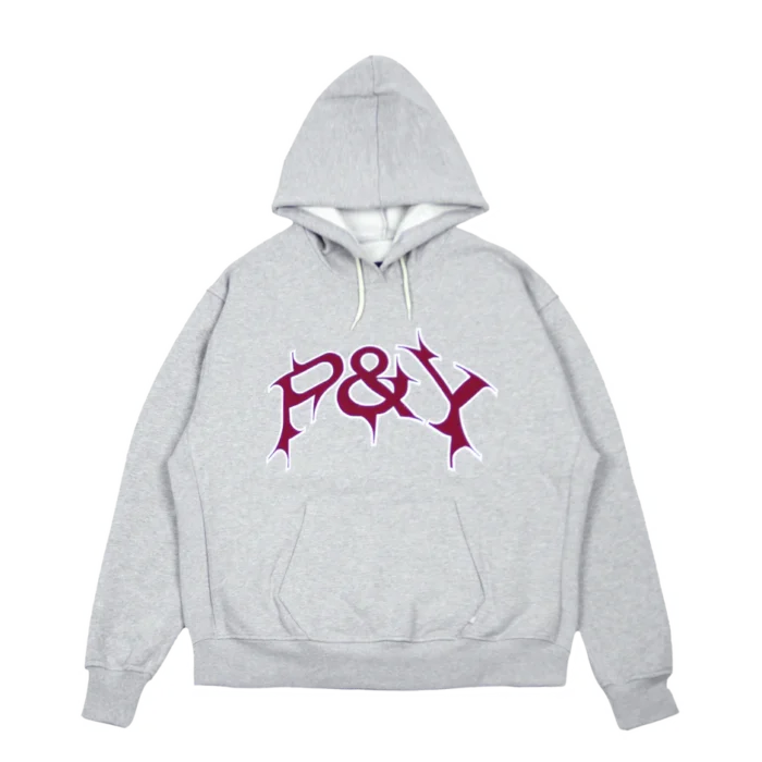 PUNKANDYO NO ZIP P&Y HOODIE GREY