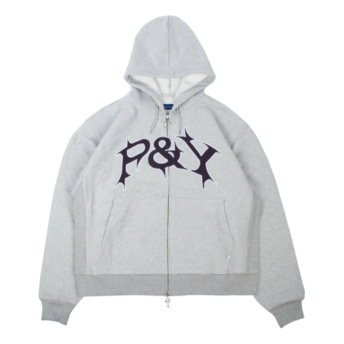 PUNKANDYO P&Y GREY ZIP HOODIE 2025