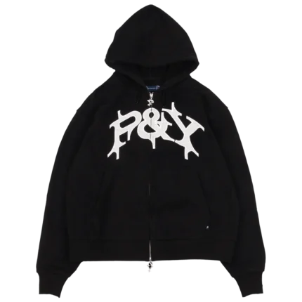 PUNKANDYO P&Y BLACK ZIP HOODIE