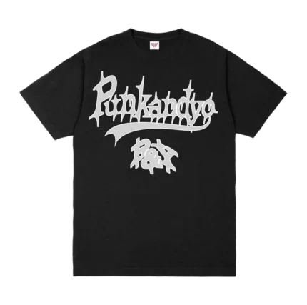 PUNKANDYO VARSITY SCRIPT TSHIRT BLACK